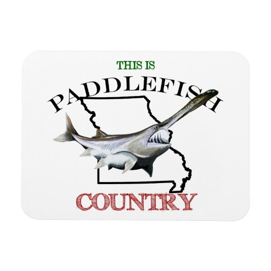 Magnet Flexible Le Missouri est un pays de paddlefish (Horizontal)
