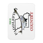 Magnet Flexible Le Missouri est un pays de paddlefish (Vertical)