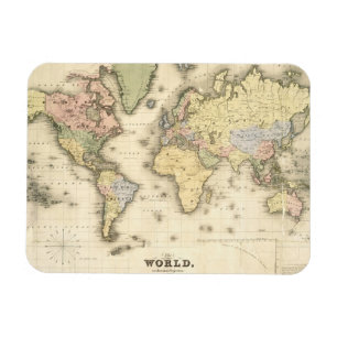 Magnet Flexible Le monde sur la projection de Mercator 1840