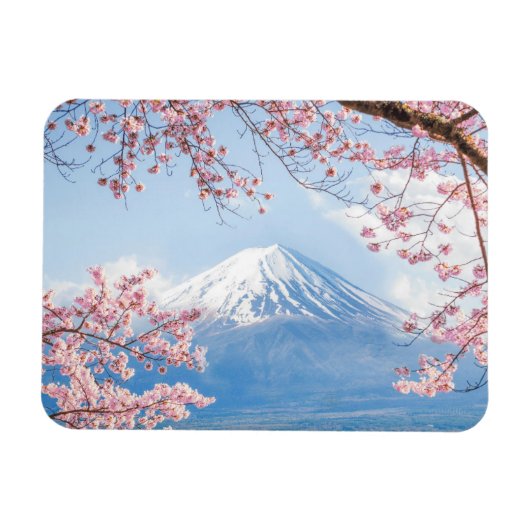 Magnet Flexible Le mont Fuji | Lac Kawaguchiko | Printemps Au Japo (Horizontal)
