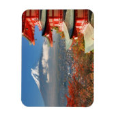 Magnet Flexible Le mont Fuji vu de derrière la pagode de Chureito (Vertical)