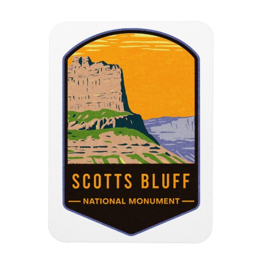 Magnet Flexible Le monument national de Scotts Bluff (Vertical)