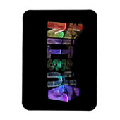 Magnet Flexible Le nom Austin en lumières 3D (Vertical)