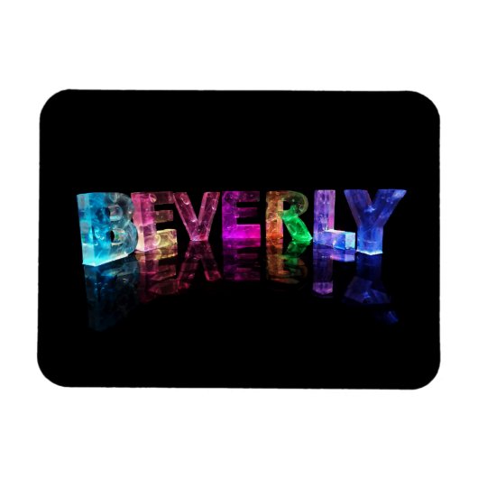 Magnet Flexible Le nom Beverly dans les lumières 3D (Horizontal)