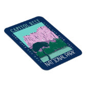 Magnet Flexible Le Parc National Capitol Reef Utah Distress Retro (Côté Droit)