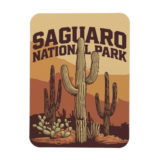 Magnet Flexible Le Parc national du Saguaro (Vertical)