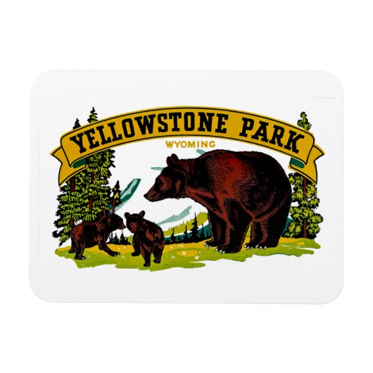 Magnet Flexible Le parc Yellowstone (Horizontal)