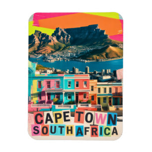 Magnet Flexible Le paysage Bo-Kaap du Cap en Afrique du Sud pour l