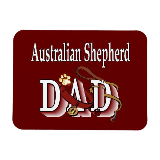 Magnet Flexible Le père berger australien (Horizontal)