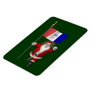 Magnet Flexible Le Père Noël Avec L'Ensigne De Cleveland