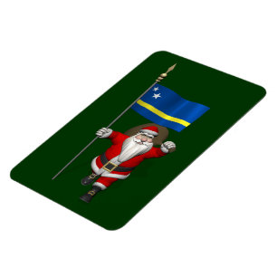 Magnet Flexible Le Père Noël Avec L'Ensigne De Curaçao