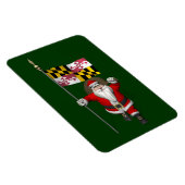 Magnet Flexible Le Père Noël Avec L'Ensigne Du Maryland (Côté Droit)