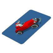 Magnet Flexible Le Père Noël Dans Le Bord Chaud Rouge (Côté Gauche)