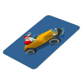 Magnet Flexible Le Père Noël En Baguette Chaude Jaune (Côté Gauche)