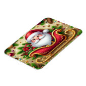 Magnet Flexible Le Père Noël Festif à Sleigh (Côté Gauche)
