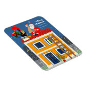 Magnet Flexible Le Père Noël rencontre le Coq portugais (Côté Droit)