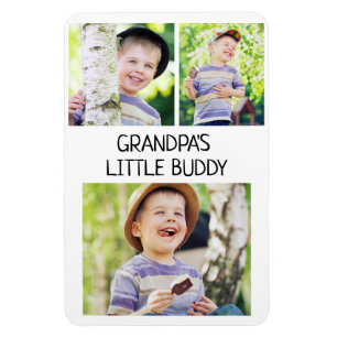 Magnet Flexible Le petit compagnon de papy 3 Photo Petit-fils