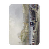 Magnet Flexible Le pont flottant, Istanbul, gravé par J.C. Be (Vertical)