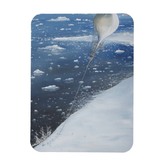Magnet Flexible Le premier Aeronaut du capitaine Scott Antarctica. (Vertical)