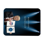 Magnet Flexible Le président Trump 🇺 🇸 ✨ Mariage patriotique (Horizontal)