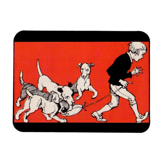 Magnet Flexible le promeneur de chiens (Horizontal)
