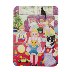 Magnet Flexible Le pyjama de Noël de Teddy