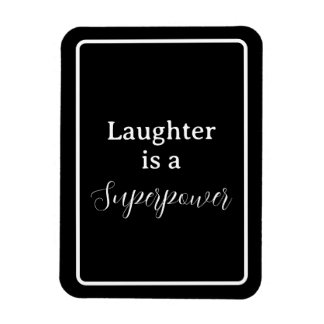 Magnet Flexible 'Le rire est une superpuissance' Phrase blanc
