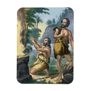 Magnet Flexible Le sacrifice de Caïn et d'Abel, d'une copie de
