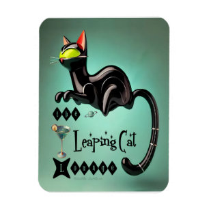 Magnet Flexible Le salon du chat sauteur futuriste atomique