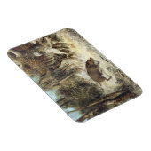 Magnet Flexible Le sanglier dans la neige, signé Courbet (faux) (Côté Droit)