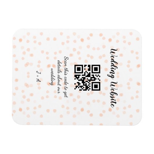 Magnet Flexible Le site web mariage scanner code QR pour les détai (Horizontal)