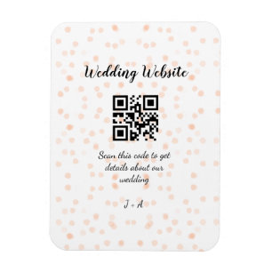 Magnet Flexible Le site web mariage scanner code QR pour les détai