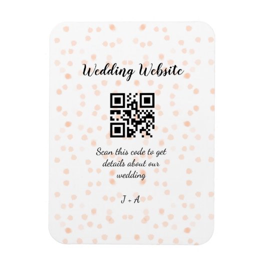 Magnet Flexible Le site web mariage scanner code QR pour les détai (Vertical)