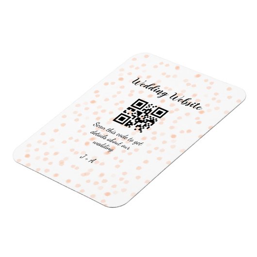 Magnet Flexible Le site web mariage scanner code QR pour les détai (Côté Gauche)