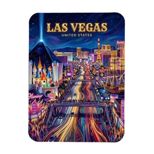 Magnet Flexible Le Strip de Las Vegas Nevada (Vertical)