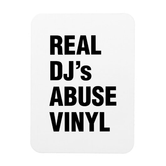 MAGNET FLEXIBLE LE VINYLE DE LA VIOLENCE DE VÉRITABLE DJ (Vertical)