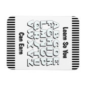 Magnet Flexible Learn So You Can Earn Refrigerator  (Horizontal)