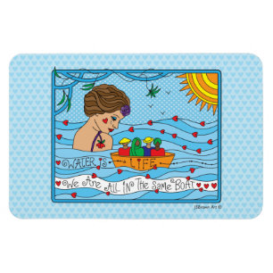 Magnet Flexible L'eau est la vie_Aimant flexible 6" x 4"