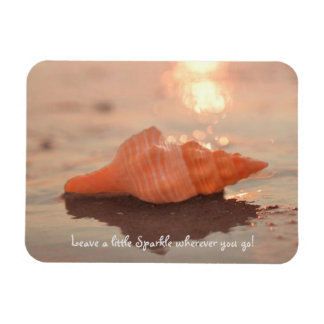 Magnet Flexible Leave a little Sparkle Horse conch Shell card