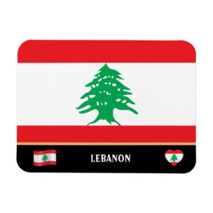 Magnet Flexible Lebanese Flag & Lebanese country travel / Lebanon