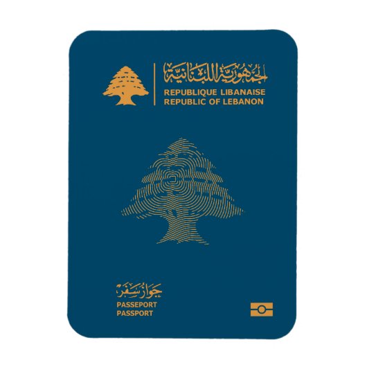 Magnet Flexible Lebanon passport (Vertical)