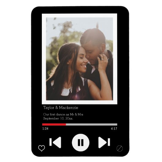 Magnet Flexible Lecteur de musique Enregistrer la date de la premi (Vertical)