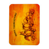 Magnet Flexible L'écureuil en Automne, Bon thanksgiving ! (Vertical)