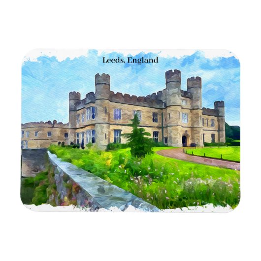 Magnet Flexible Leeds Angleterre Castle Panorama (Horizontal)