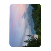 Magnet Flexible L'église avec les Alpes au coucher du soleil (Vertical)