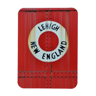 Magnet Flexible Lehigh & New England Railroad 583 Boxcar Caboose
