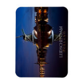 Magnet Flexible Leidschendam moulin à vent avec réflexion la nuit (Vertical)