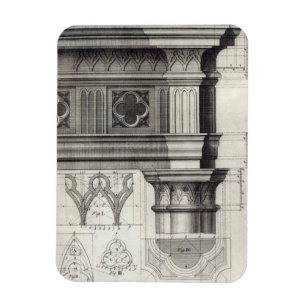 Magnet Flexible L'Entablature et le capital gothiques