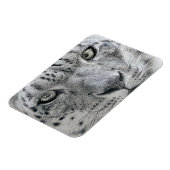 Magnet Flexible Léopard de neige blanc exotique (Côté Gauche)