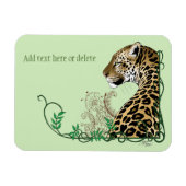 Magnet Flexible Leopard Wild Cat Green Henna (Horizontal)